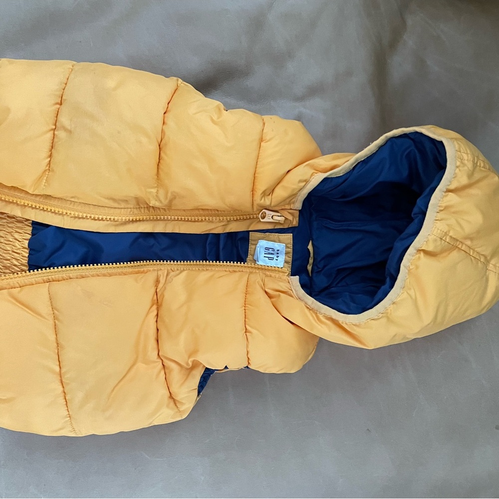 GAP Navy and Mustard Hooded Jacket